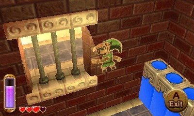 Link como uma pintura na parede