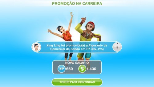 Promoção na carreira.