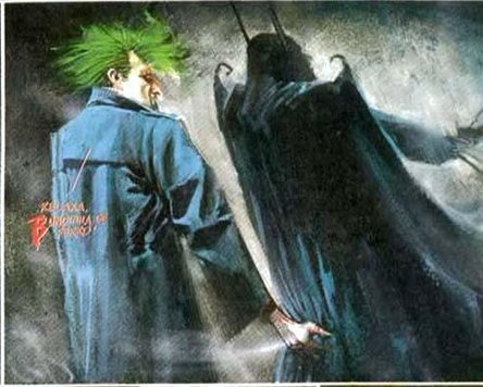 Coringa apalpando Batman