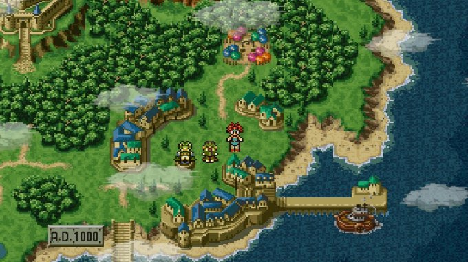 Tela de mapa de Chrono Trigger