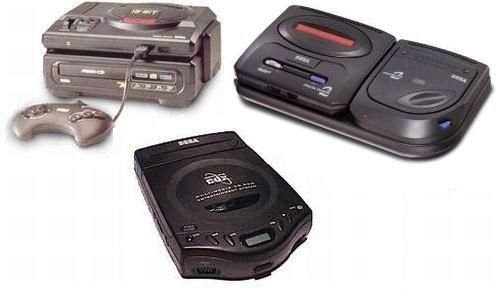 Sega CD front loader, Sega CD top loader e Sega CDX