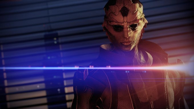 Personagem Thane, de Mass Effect 2, em destaque
