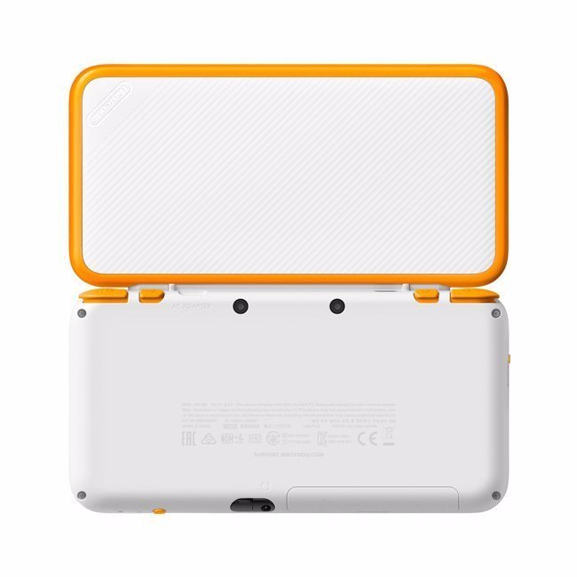 New Nintendo 2DS XL traseira versão branco/laranja