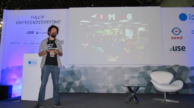 Filipe em sua apresentação na Campus Party