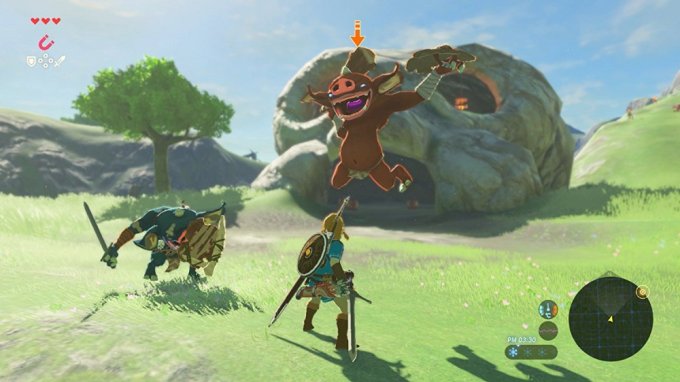 Cena de batalha de Zelda Breath of the Wild