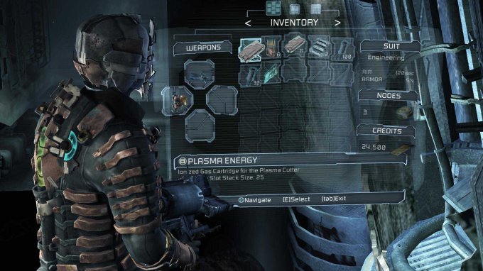 Inventário de Dead Space