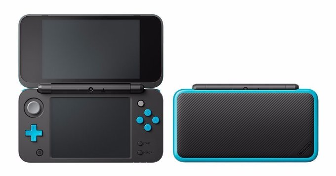 New Nintendo 2DS XL modelo preto e azul