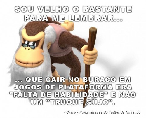 Cranky Kong e sua opnião sobre as notas