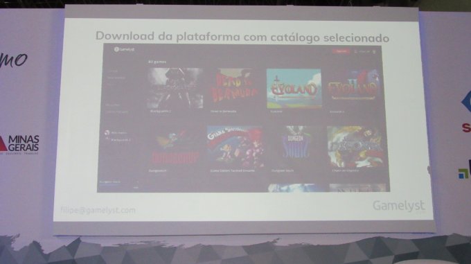 Slide com alguns jogos presentes na Gamelyst.