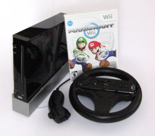 Nintendo Wii + Mario Kart Wii + Wii Wheel