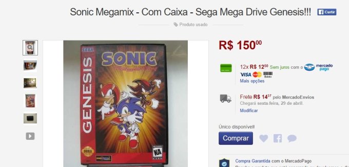 Anúncio de Sonic Megamix