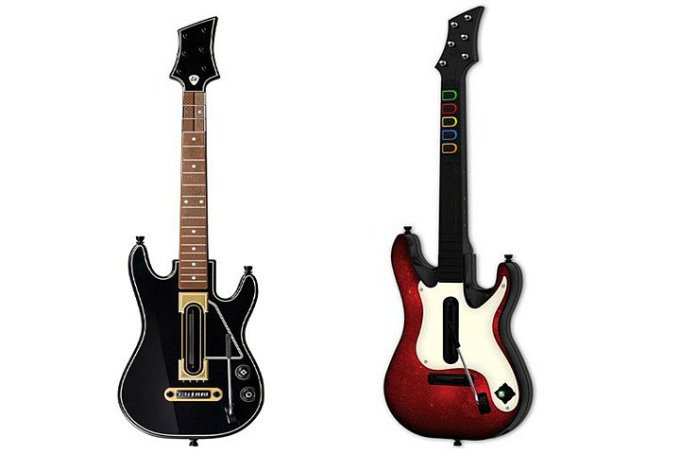 Comparação entre guitarras.