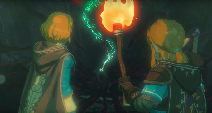 Zelda e Link durante o trailer da sequencia de Breath of the Wild